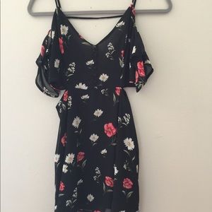 Black off the shoulder, cutout dress